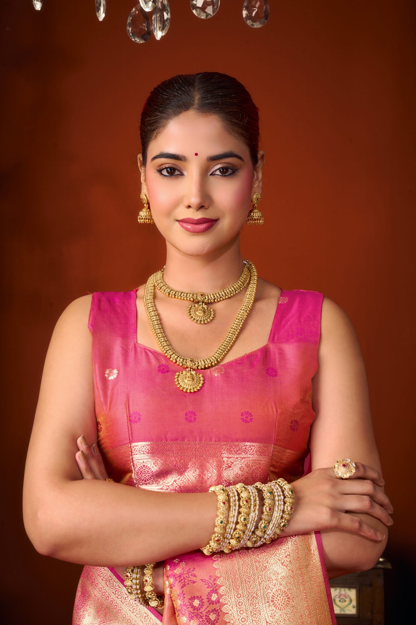 Self Jacquard Soft Silk Saree with Rich Zari & Tassels - Image 6