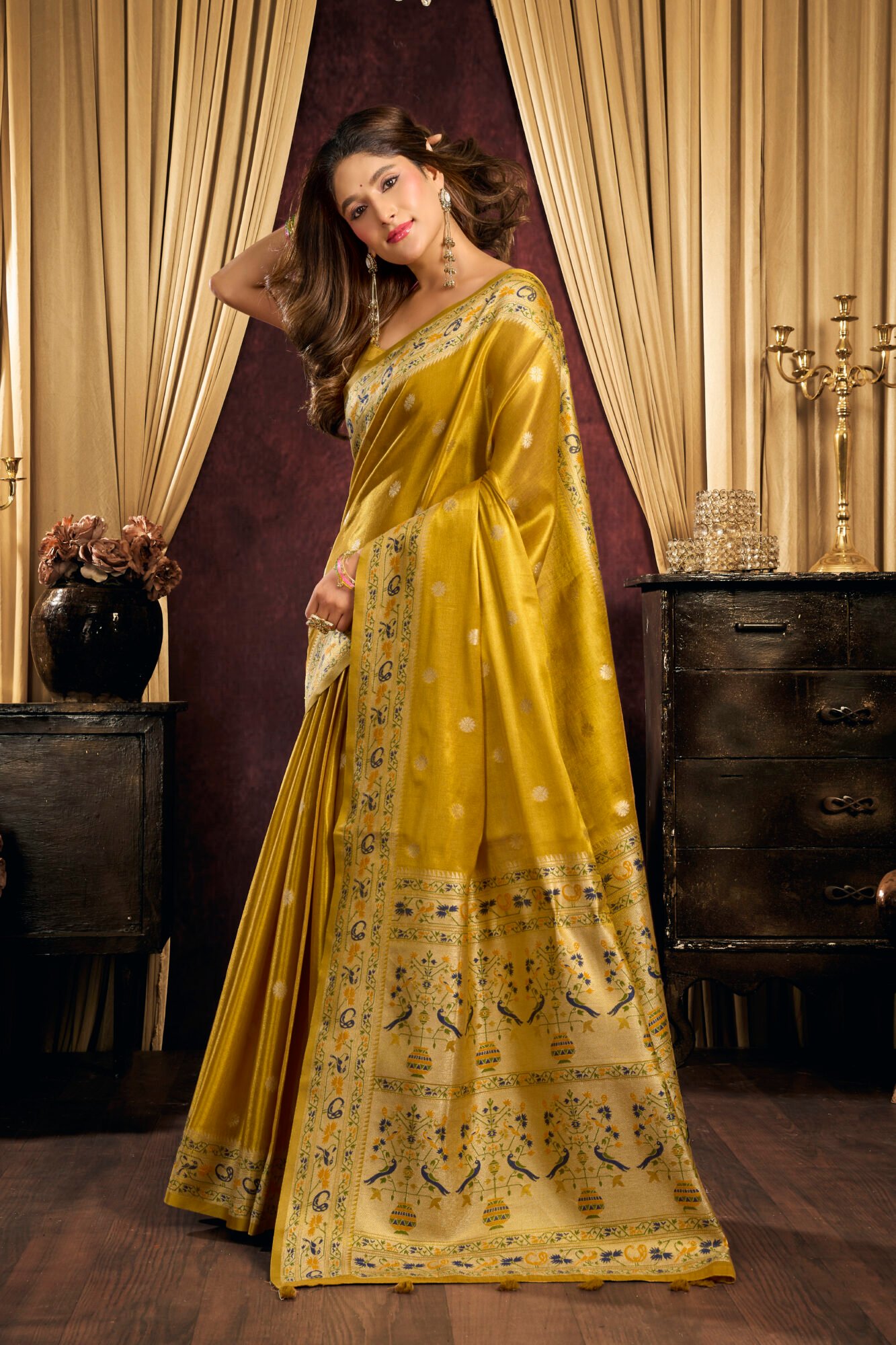 Cotton Heritage – Traditional Cotton Saree with Jhallar - Image 2
