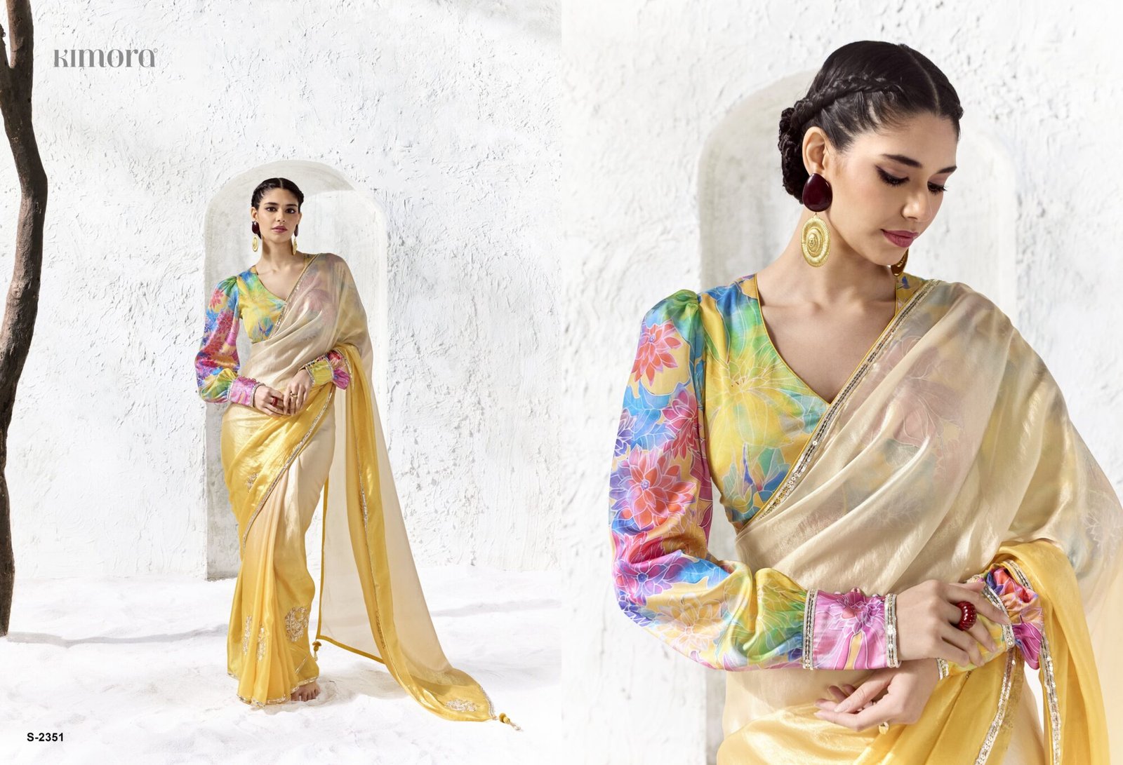 Luxury Celebration Ombre Saree - Image 8