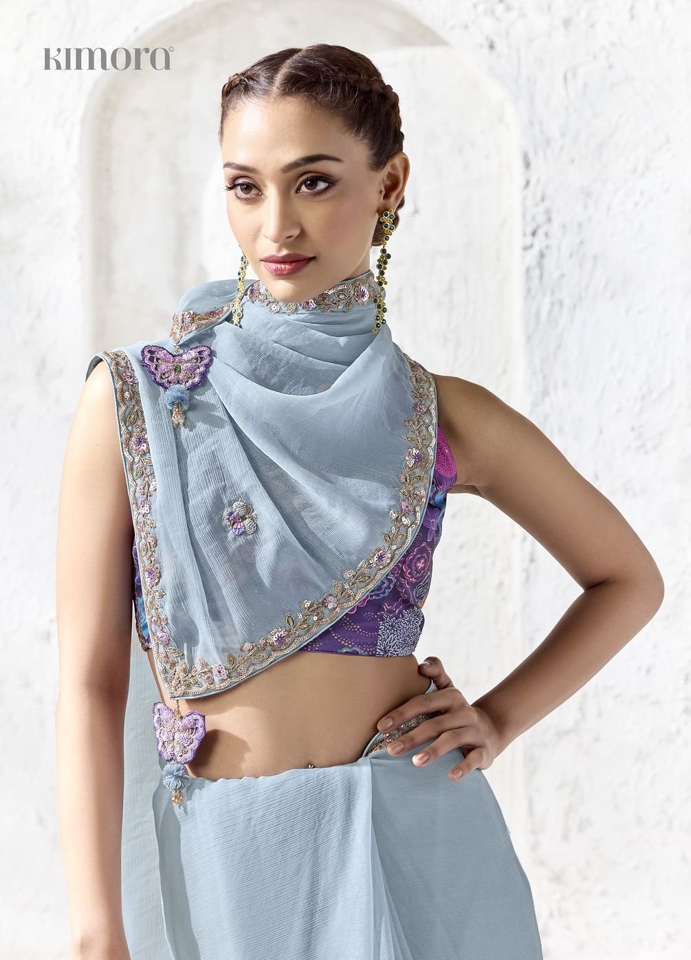 Luxury Celebration Ombre Saree - Image 6