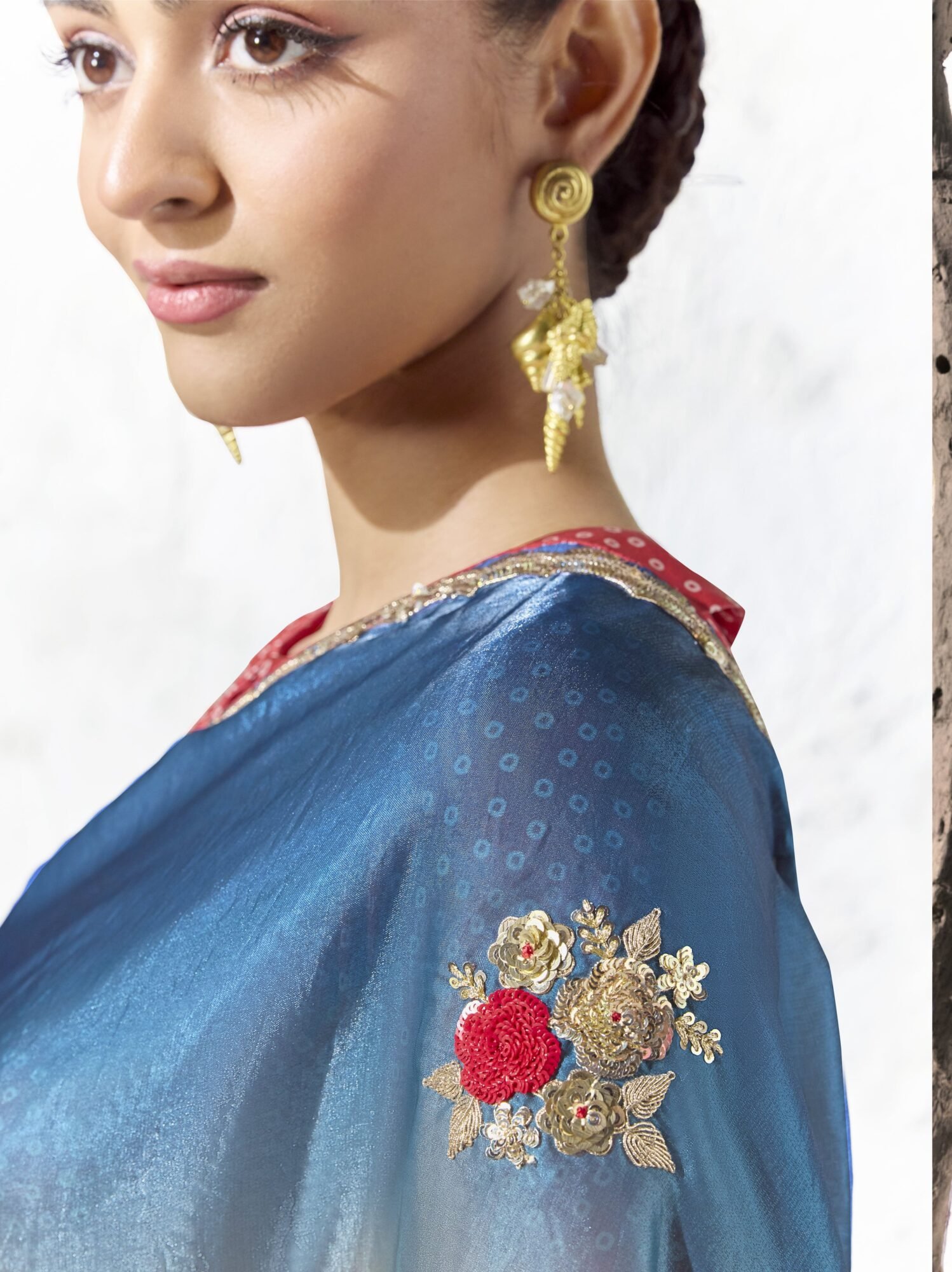 Luxe Ombre Silk Designer Saree - Image 6