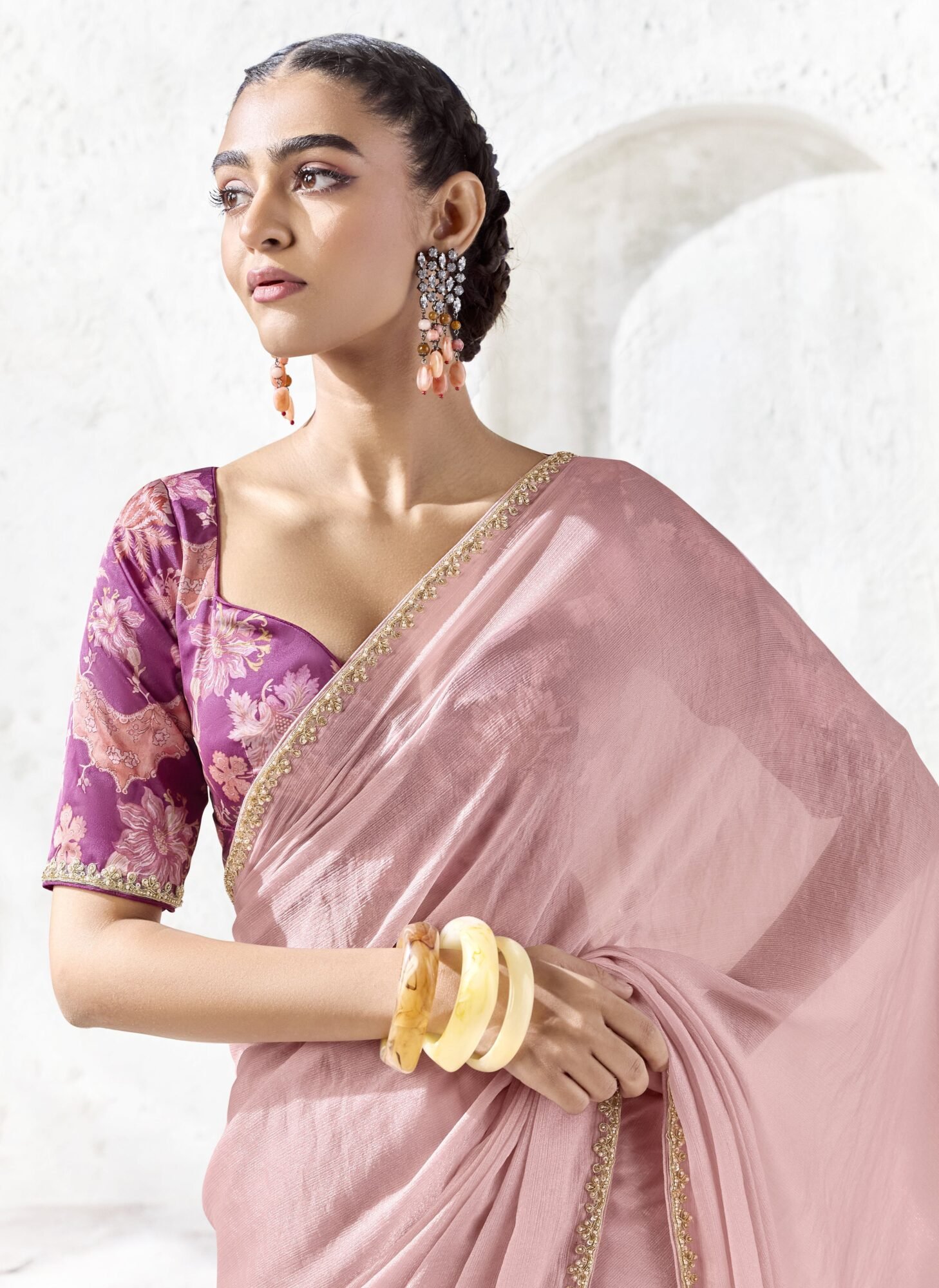 Luxe Ombre Silk Designer Saree - Image 7