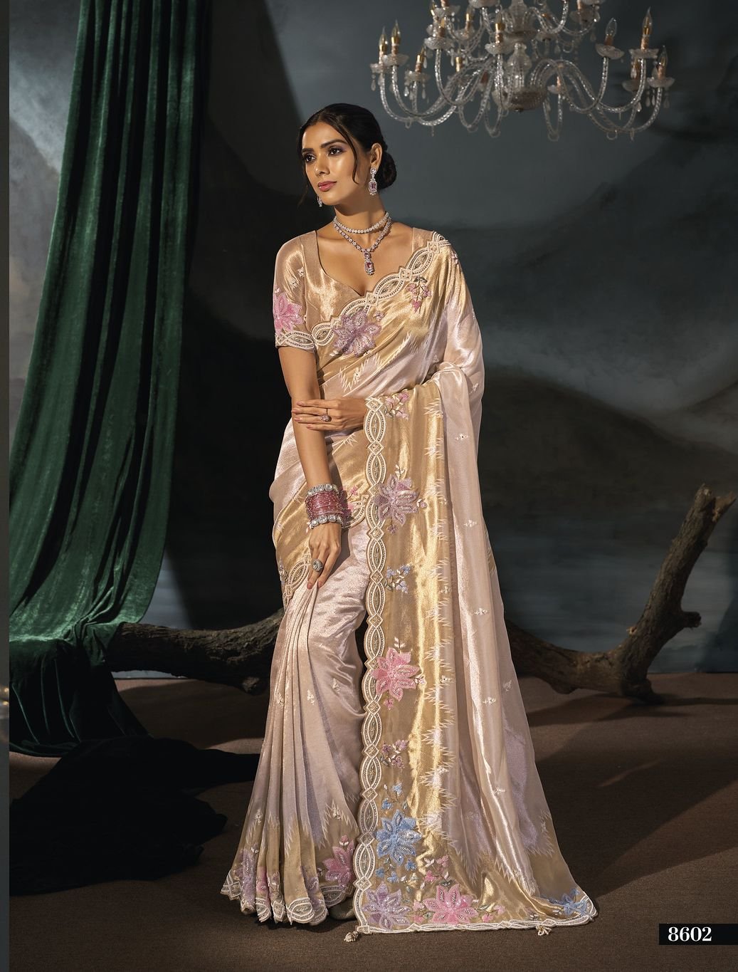 Luxury Designer Sarees with Intricate Hand Work - Image 5