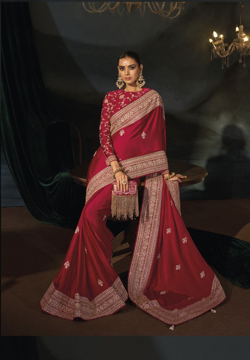 Luxury Designer Sarees with Intricate Hand Work - Image 6