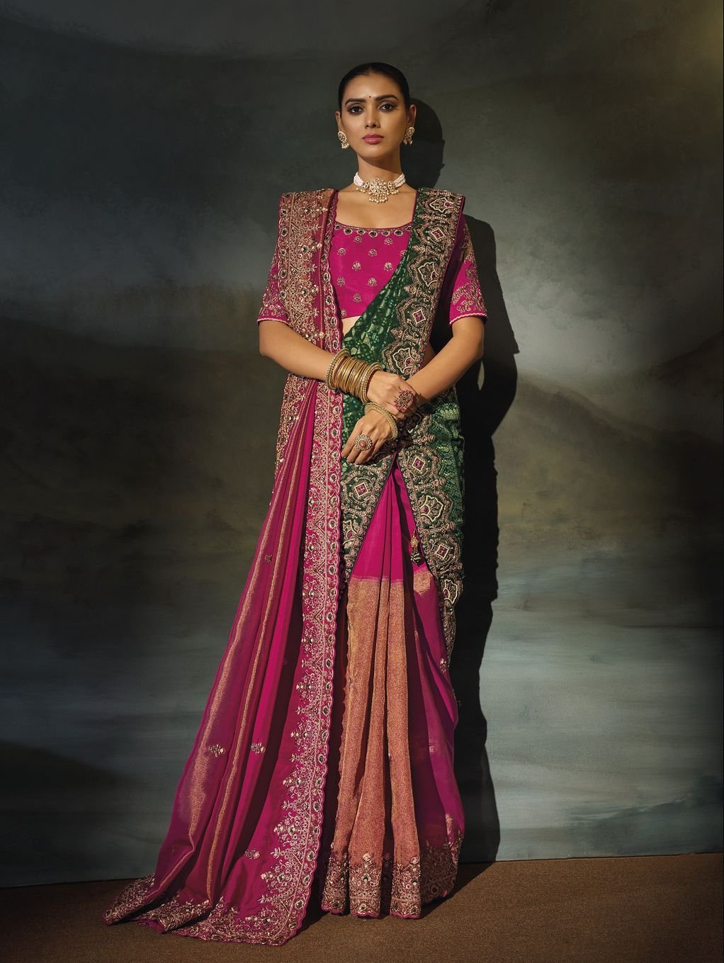 Luxury Designer Sarees with Intricate Hand Work - Image 8