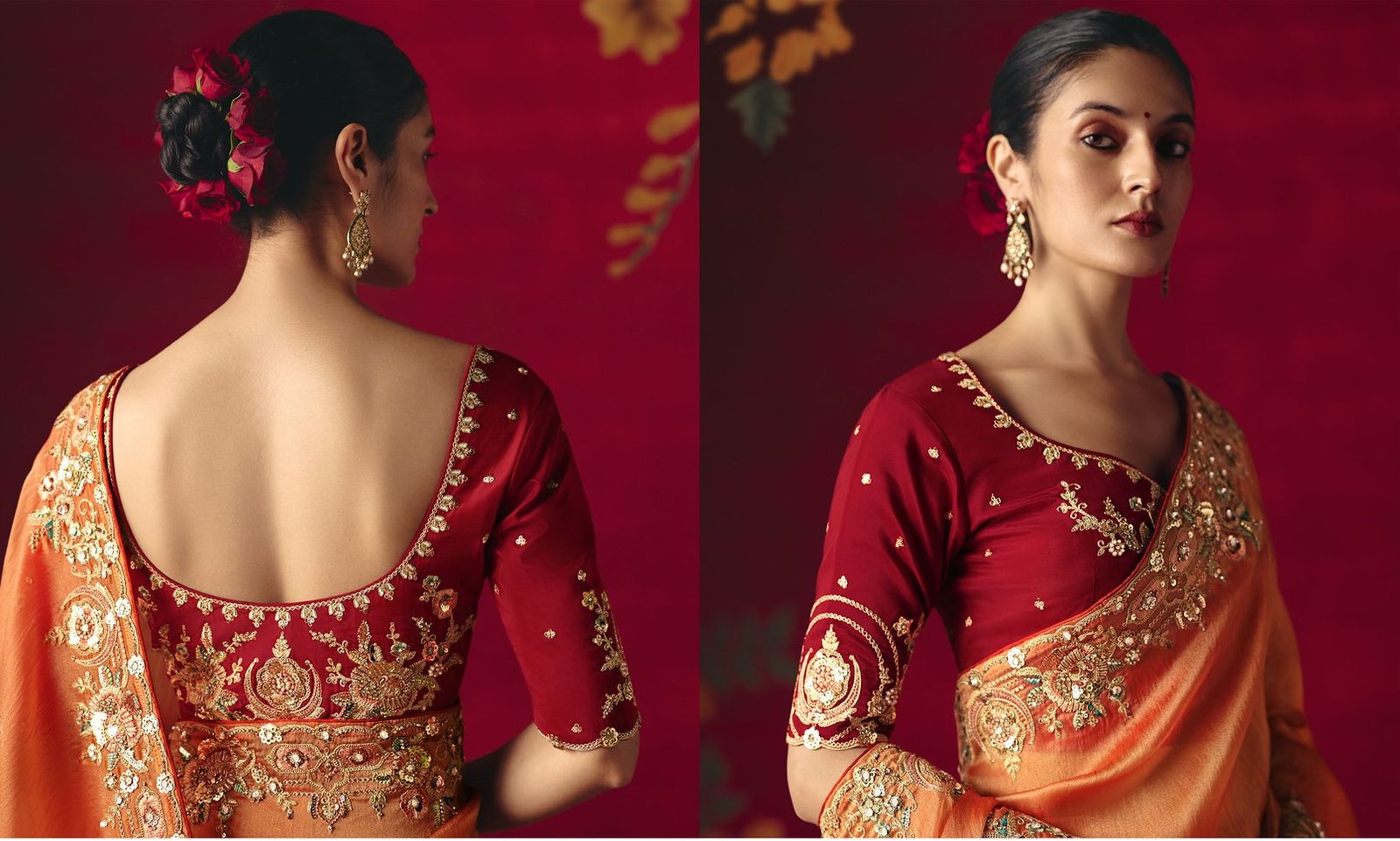 Glamorous Fancy Saree with Sequin and Thread Embellishments - Image 4