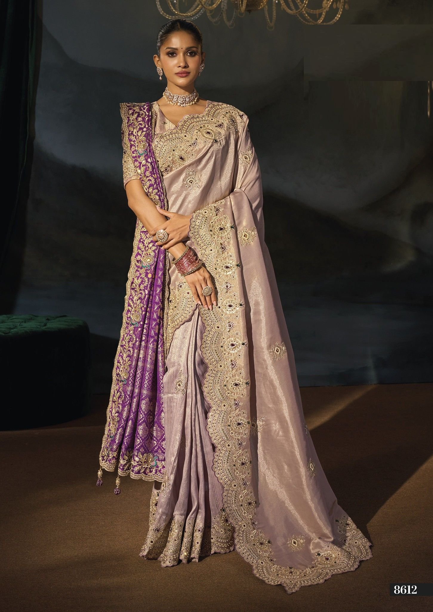 Luxury Designer Sarees with Intricate Hand Work - Image 2