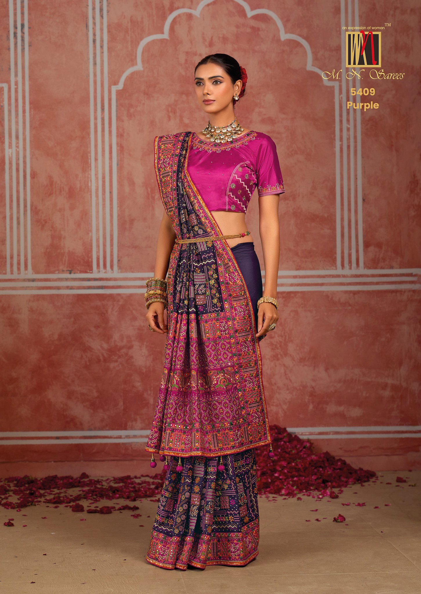 Luxury Silk Saree Collection with Intricate Zari, Mirror & Embellished Work - Image 3