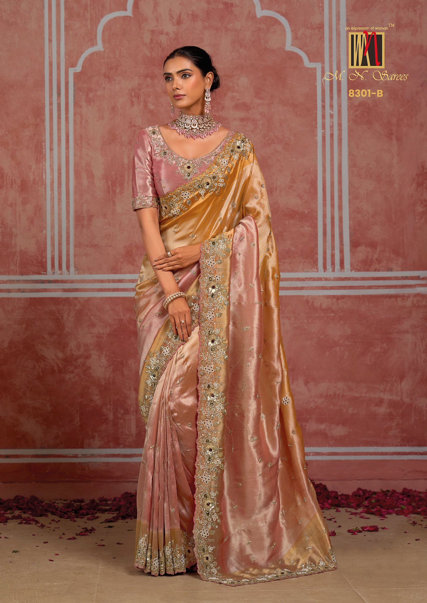 Luxury Silk Saree Collection with Intricate Zari, Mirror & Embellished Work - Image 6