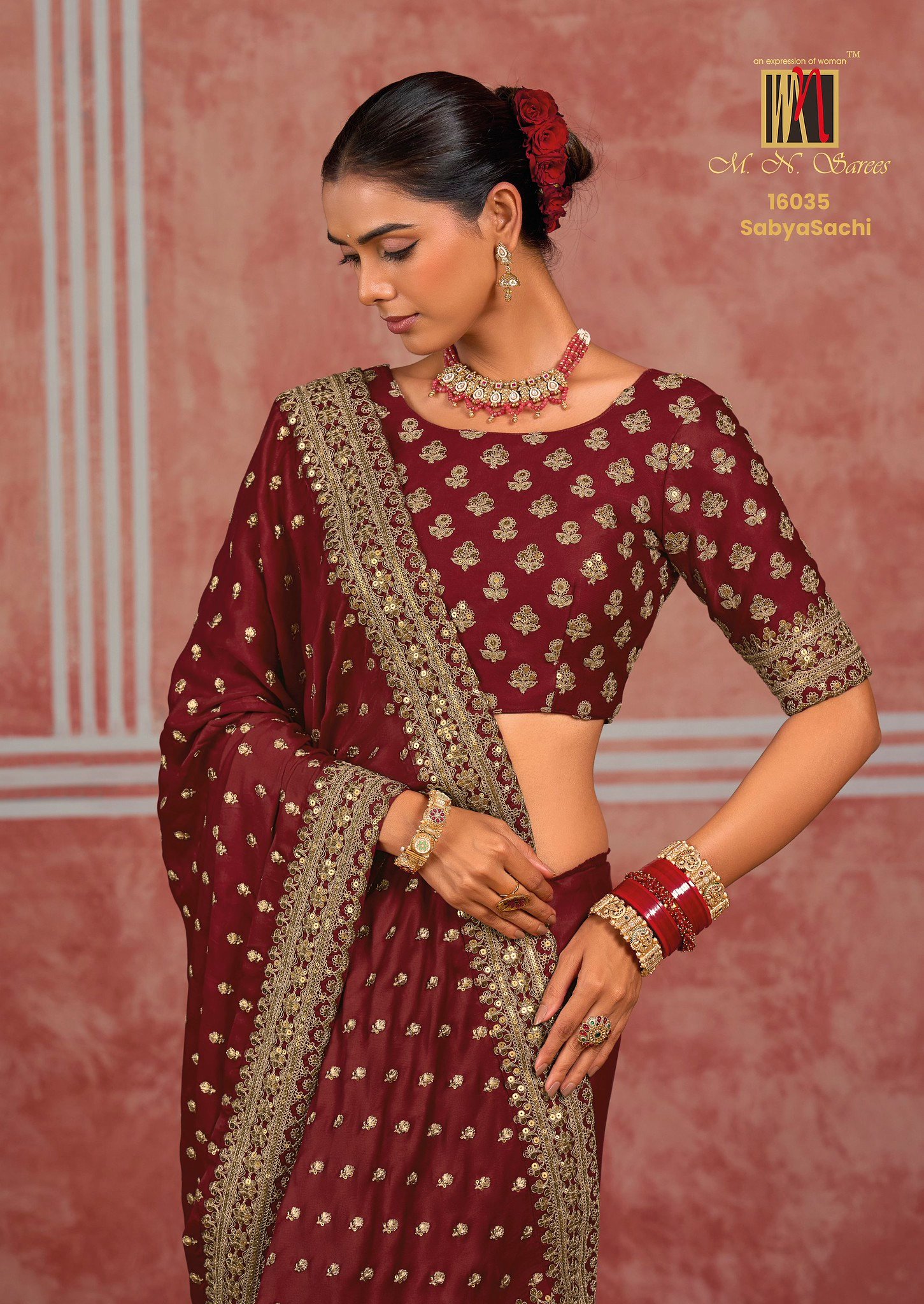 Luxury Silk Saree Collection with Intricate Zari, Mirror & Embellished Work - Image 8