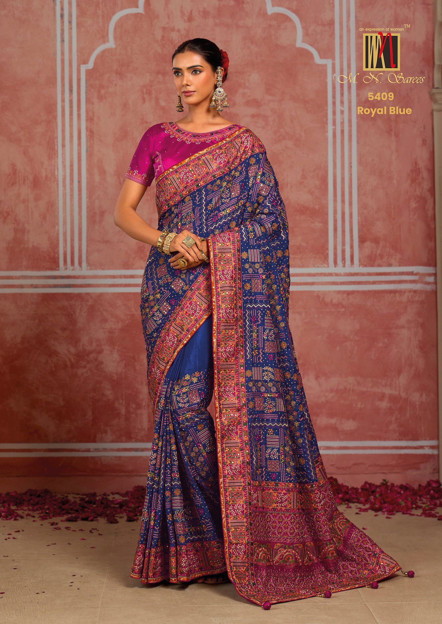 Luxury Silk Saree Collection with Intricate Zari, Mirror & Embellished Work - Image 9