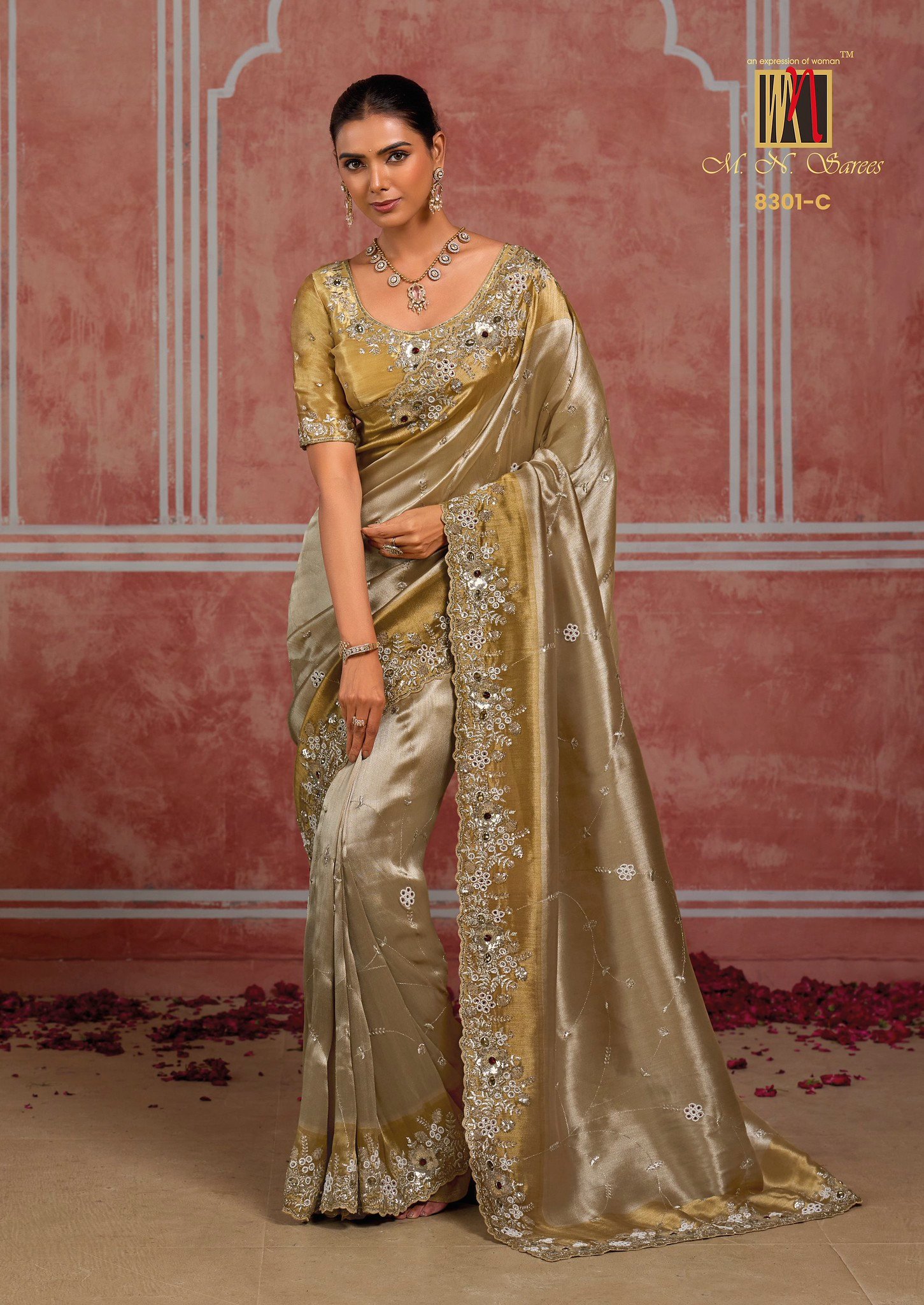 Luxury Silk Sarees with Traditional Embellished Craftsmanship - Image 10