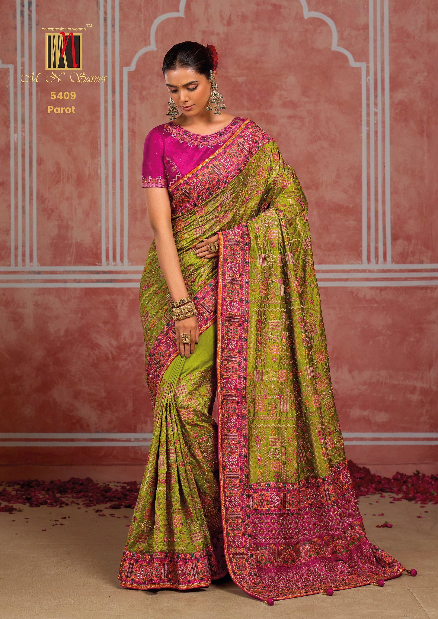 Luxury Silk Sarees with Traditional Embellished Craftsmanship - Image 8