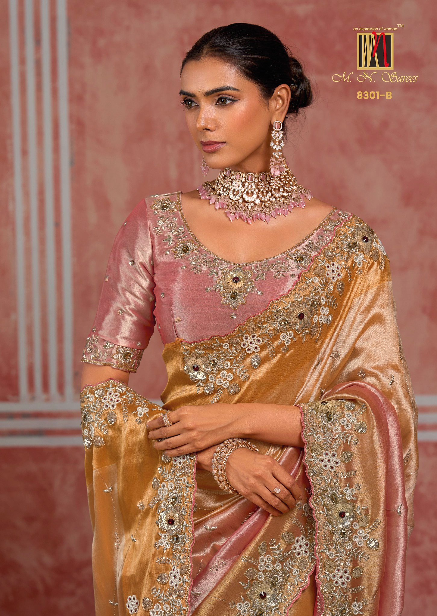 Luxury Silk Sarees with Traditional Embellished Craftsmanship - Image 7