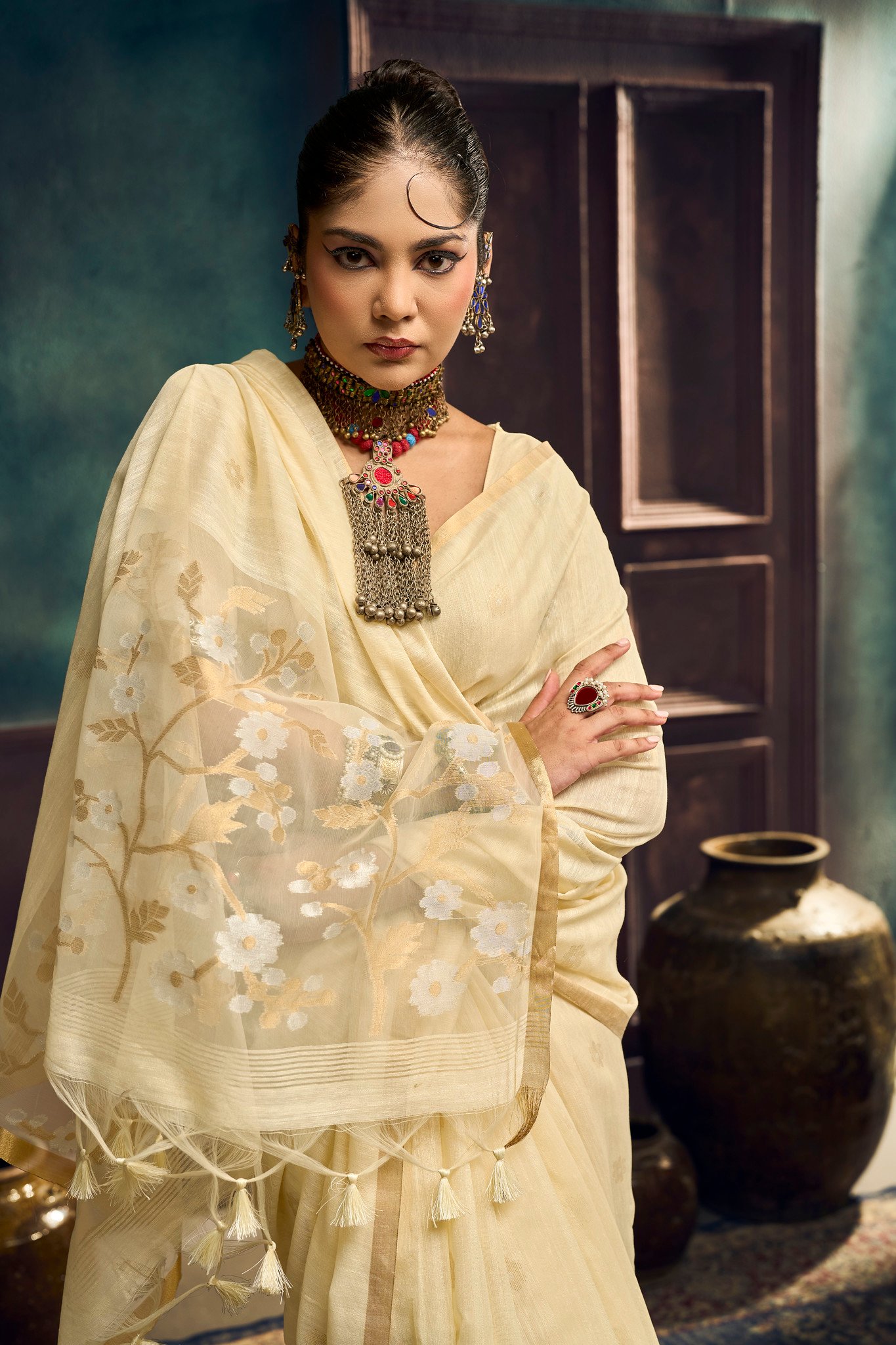 Elegant Pure Munga Cotton Handloom Saree
