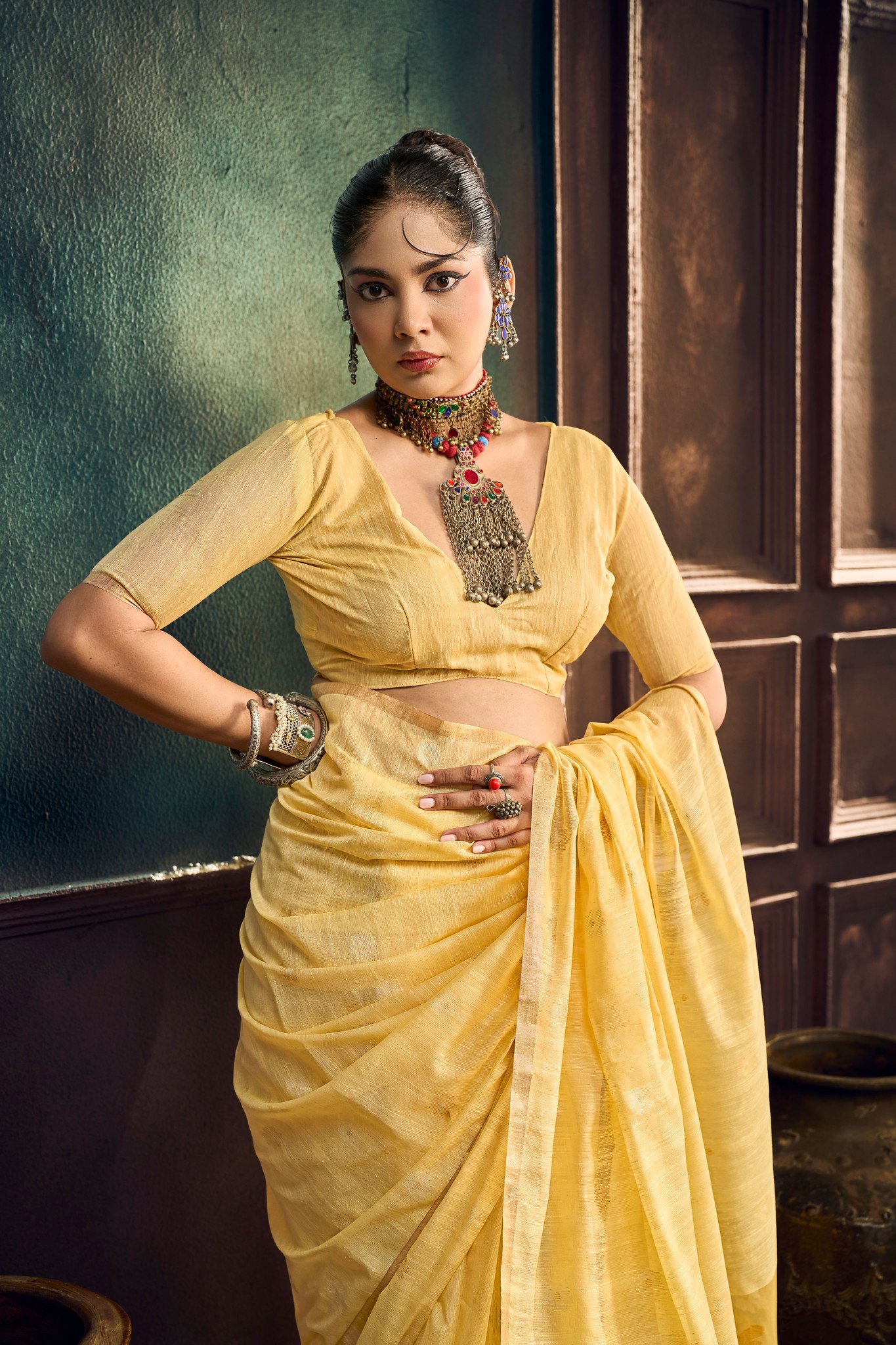 Elegant Pure Munga Cotton Handloom Saree - Image 6