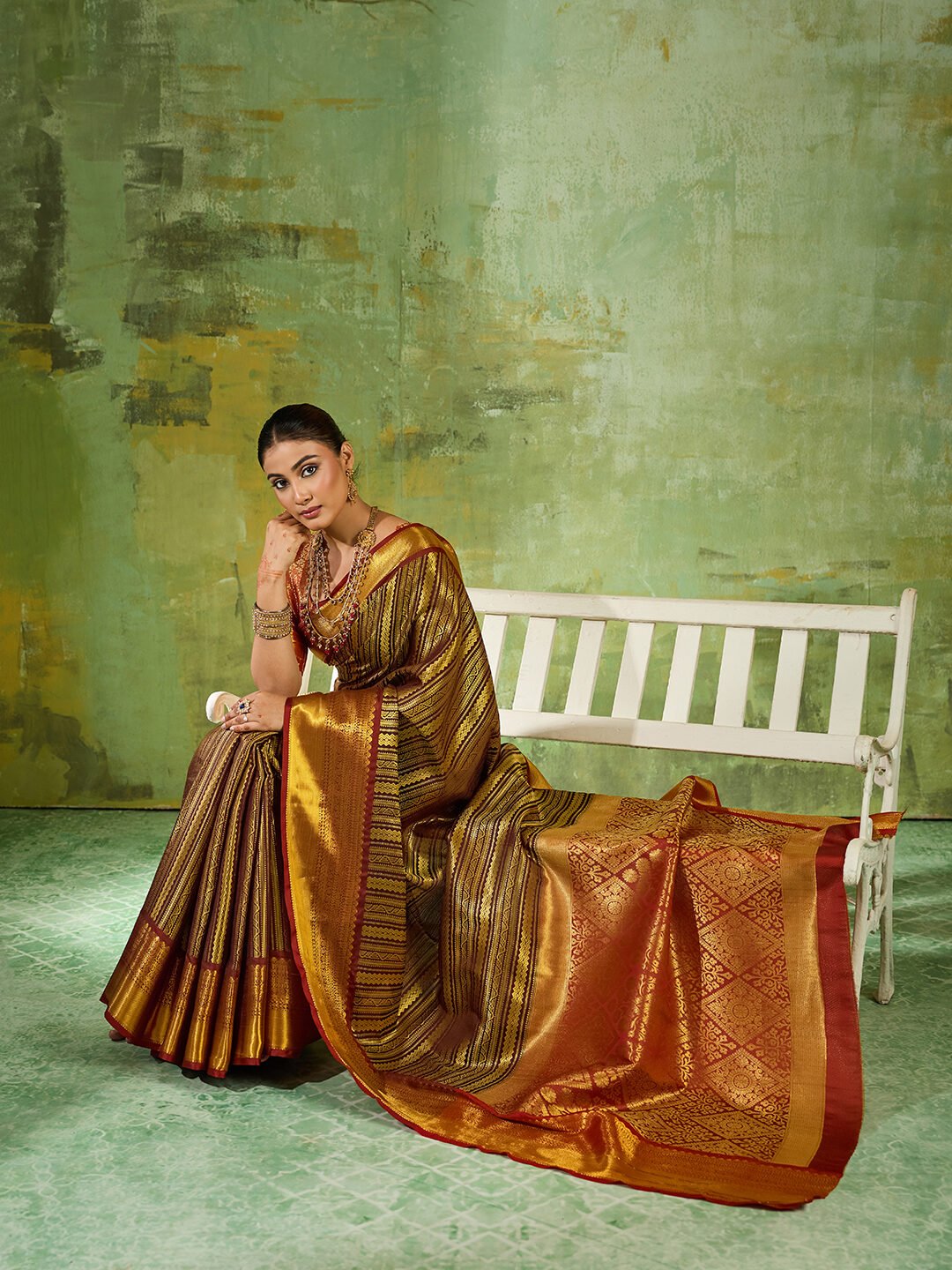Kanjivaram Art Silk Blend Saree with Rich Zari Work & Designer Pallu - Image 6