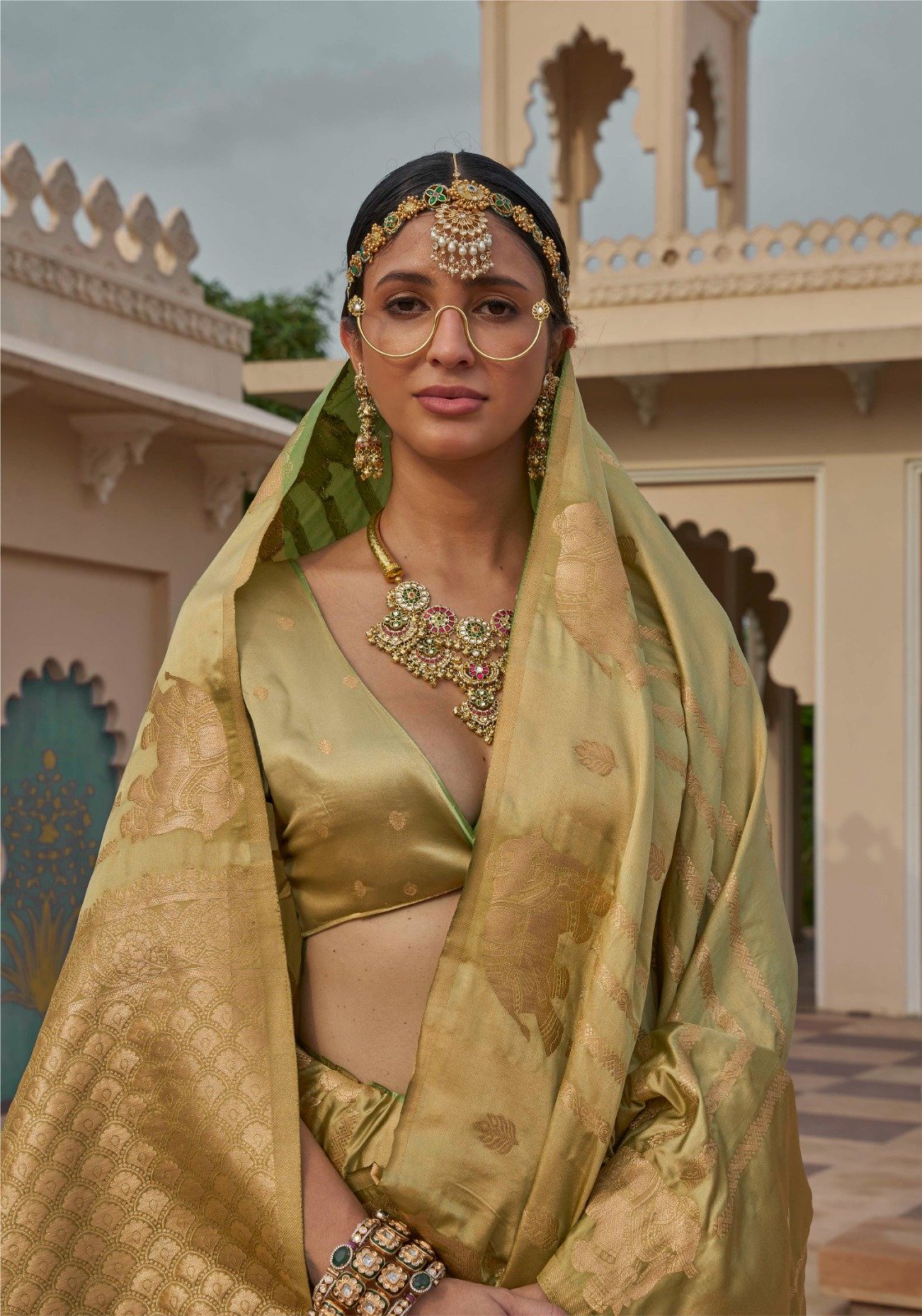 Refined Satin Silk Saree with Self Jacquard & Zari Weaving - Image 5